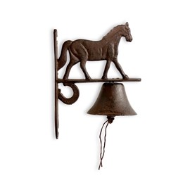 Cloche cheval fonte fonte marron -