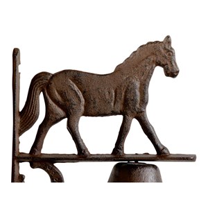 Cloche cheval fonte fonte marron -