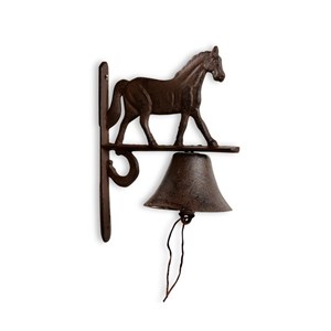 Cloche cheval fonte fonte marron -