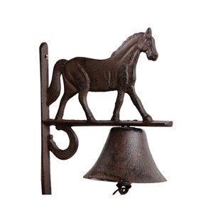 Cloche cheval fonte fonte marron -
