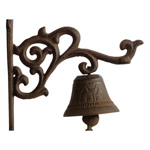 Cloche fonte fonte marron - décoration