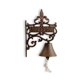 Cloche welcome fonte fonte marron -