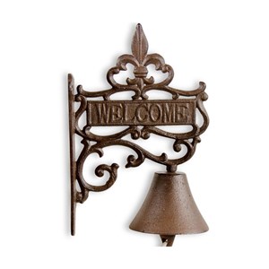 Cloche welcome fonte fonte marron -