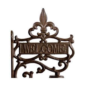 Cloche welcome fonte fonte marron -