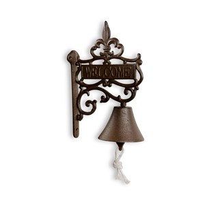 Cloche welcome fonte fonte marron -