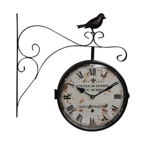 Horloge de gare ancienne double face