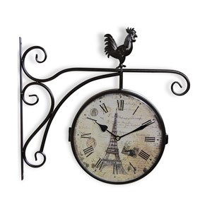 Horloge de gare ancienne double face