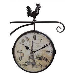 Horloge de gare ancienne double face