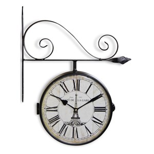 Horloge de gare ancienne double face