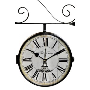 Horloge de gare ancienne double face