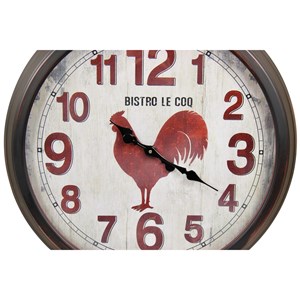 Grande horloge ancienne murale bistro le