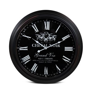 Horloge ancienne murale cheval métal