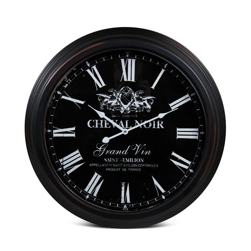 Horloge ancienne murale cheval métal