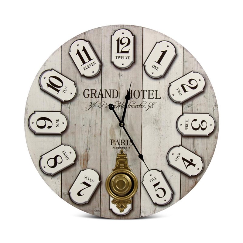 Décoration d'autrefois - Horloge ancienne balancier grand hôtel m