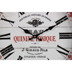 Horloge ancienne murale eau quinine