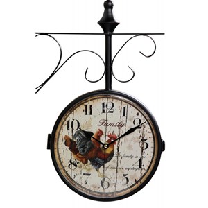 Horloge de gare ancienne double face