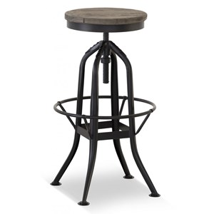 Chaise haute tabouret bois marron -