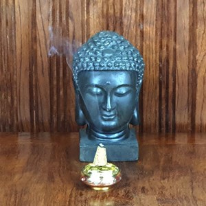 Petit encensoir bronze gravé avec grille