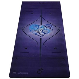 Tapis yoga épais 6 mm marqueurs indigo