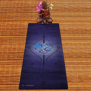 Tapis yoga épais 6 mm marqueurs indigo