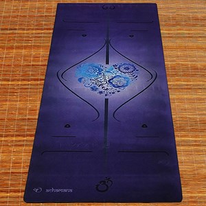 Tapis yoga épais 6 mm marqueurs indigo