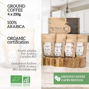 Coffret café moulu bio amerique latine