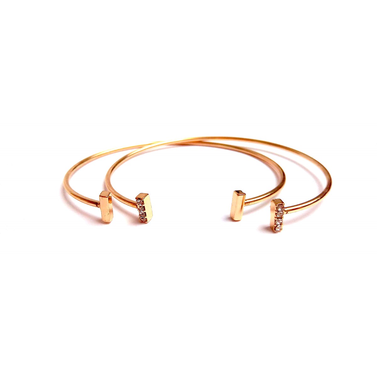 Bracelet Fantaisie Perles Noires Et Baguettes Strass - Modèle J114 En Bon état D'usage
