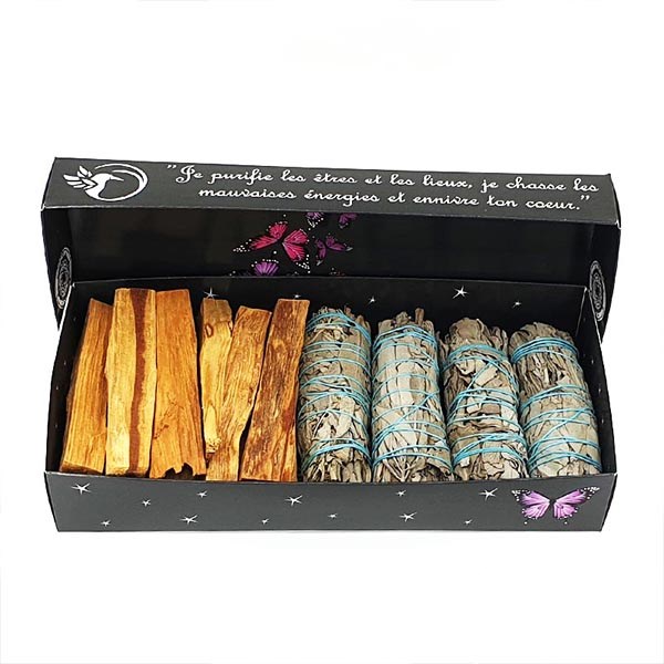 Achamana - Coffret encens palo santo & sauge apiana