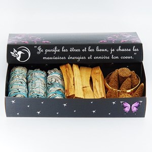 Coffret porte encens palo santo & sauge