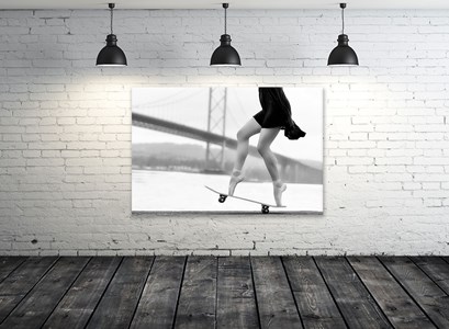 Tableau d'art skater girl