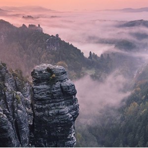 Tableau paysage sunrise on the rocks
