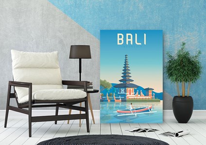 Tableau illustration voyage à bali