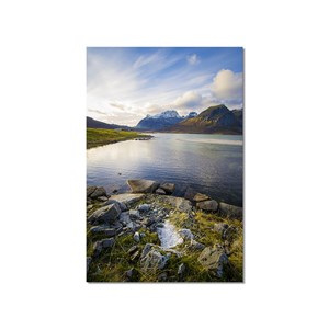 Tableau paysage lac glacière