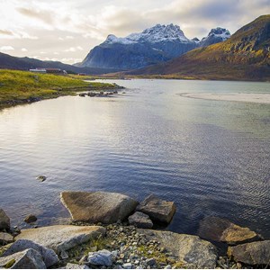 Tableau paysage lac glacière