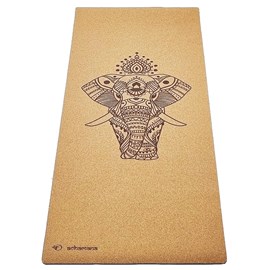 Tapis yoga latex & liège eléphant 5mm