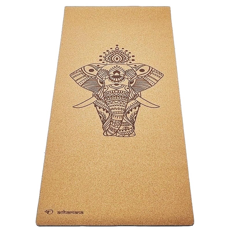 Tapis yoga latex & liège eléphant 5mm