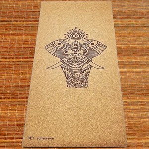 Tapis yoga latex & liège eléphant 5mm