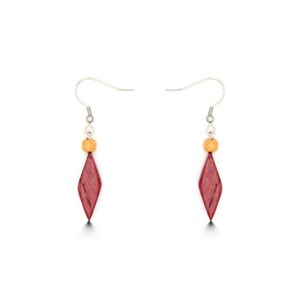 Boucles  d'oreille  en bois  multicolore