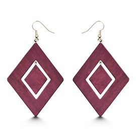 Boucles  d'oreille  en bois  amarante
