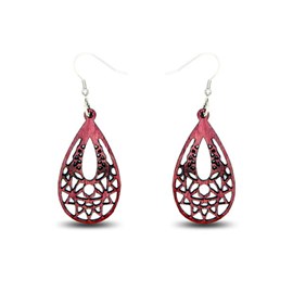 Boucles  d'oreille  en bois  amarante