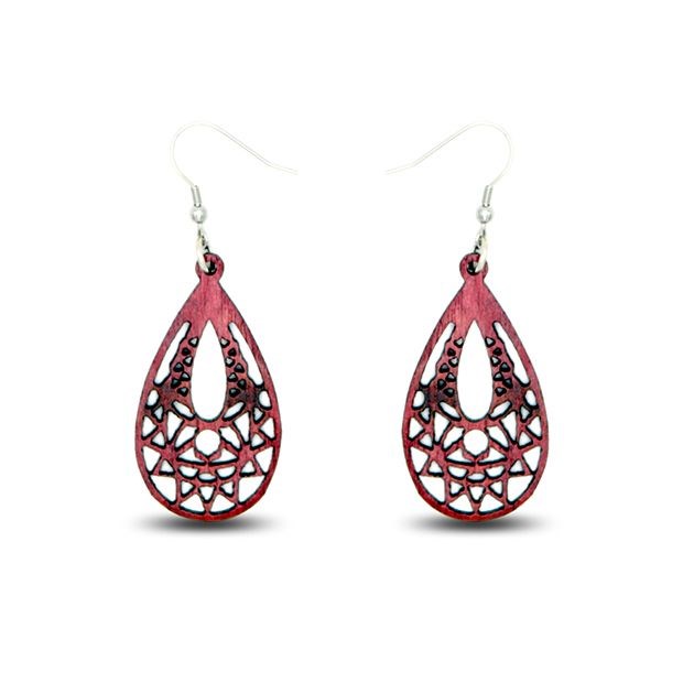 Essenciel - Boucles  d'oreille  en bois  amarante