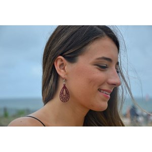 Boucles  d'oreille  en bois  amarante