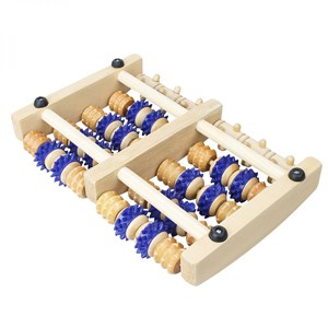 Rouleau de massage en bois pour pieds