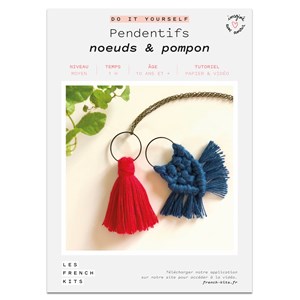 Kit macramé pendentifs - noeuds & pompon