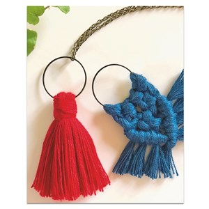 Kit macramé pendentifs - noeuds & pompon