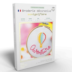 Kit broderie montgolfière