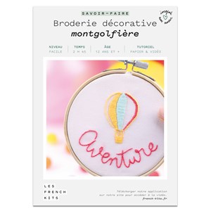 Kit broderie montgolfière