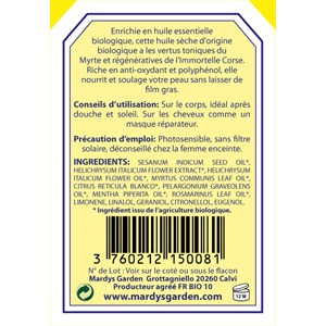 Huile sèche immortelle myrte corse 100ml