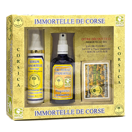 Coffret sérum, eau immortelle et savon