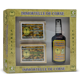 Coffret savons et eau florale immortelle